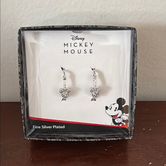 Disney | Mickey Mouse Fine Silver Plated Earrings NIB - Picture 1 of 6